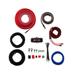 DS18 AMPKIT8 8-GA Amplifier Installation Kit -Red