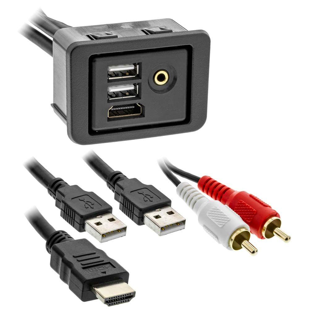 AXXESS - USB/AUX/HDMI Replacement Panel 6 Feet - Chrysler/Dodge/Jeep (AXUSB-RAM1-6)