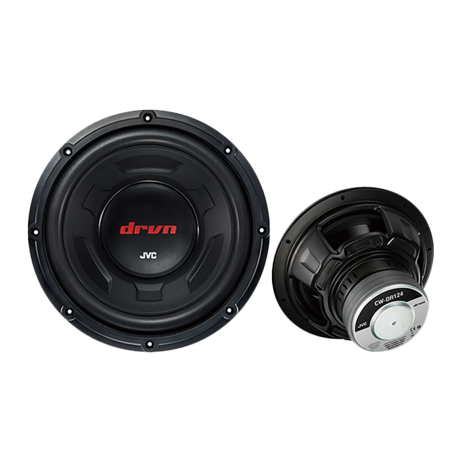 JVC CW-DR124 12" DRVN Tough Series Subwoofer 1800 watts power (350 watts RMS)