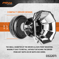 PRV Audio D3220Ti 2" Exit High Frequency Compression Driver