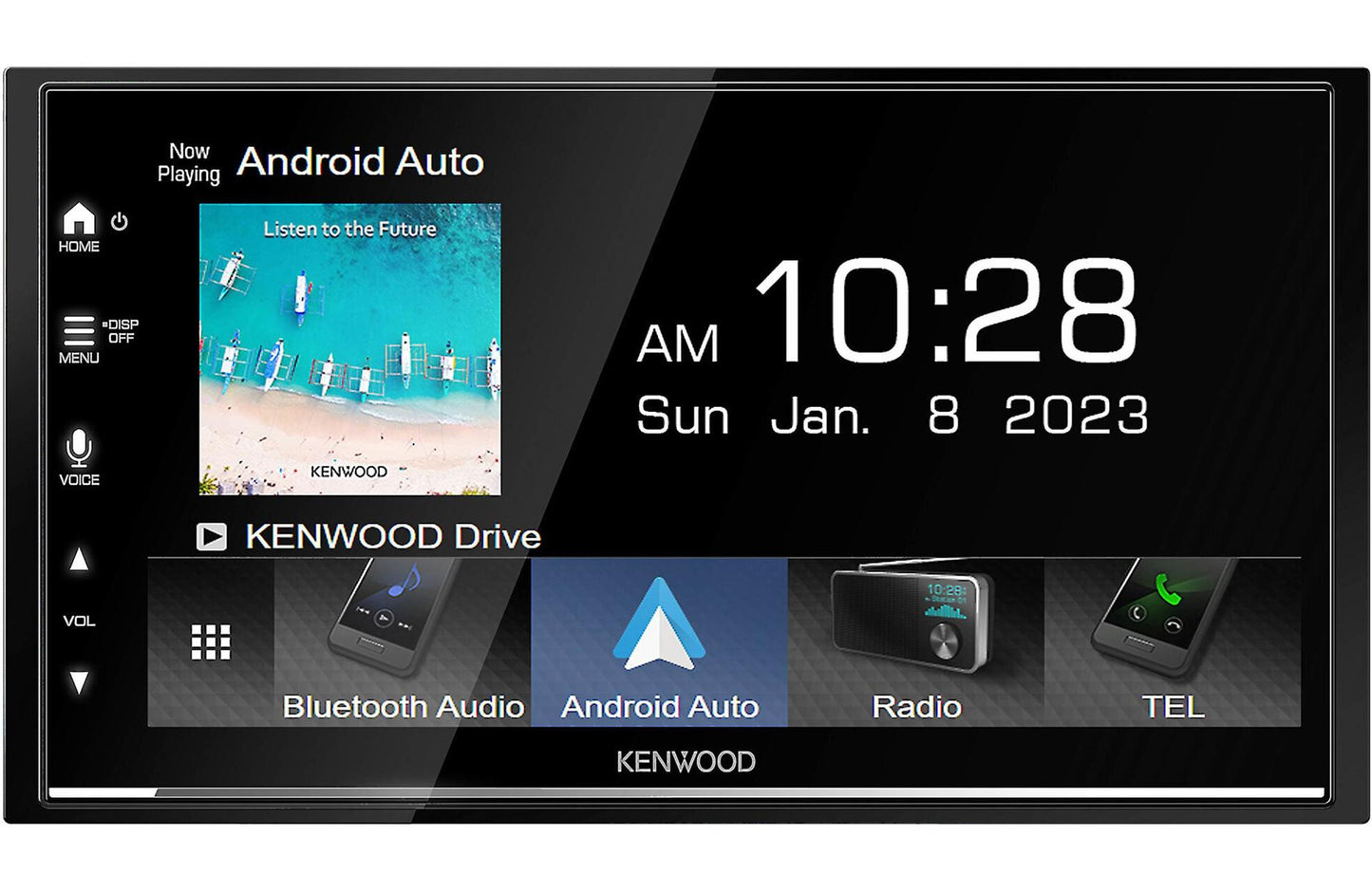 Kenwood DMX8709S 6.8" Screen Receiver, Wireless Android Auto & Apple CarPlay +  iBeam TE-2MPIR Surface License Plate Multi-Mount IR Accessory Back-up Camera + SiriusXM SXV300V1 Tuner