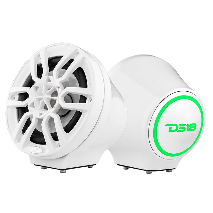 DS18 EN-JS6/BK 6.5" Universal Flat Mount Speaker Pod With LED RGB Lights