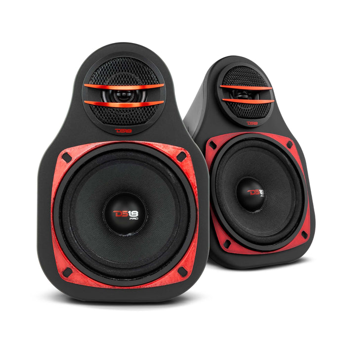 DS18 EN4P High Density Abs 2-Way Universal Pod 1 X 4" Loudspeaker and 1 X .5-1 Tweeter(Pair)