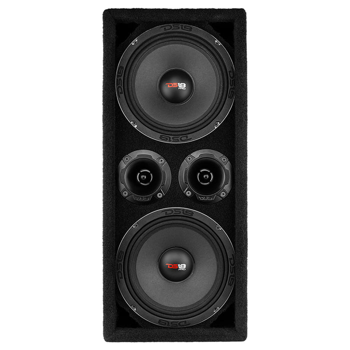 DS18 ENS-PRO-CHX82A.LD Dual 8" Loaded Ported Voceteo Box ( 2 x PRO-X8M and 2 x PRO-TWX2)