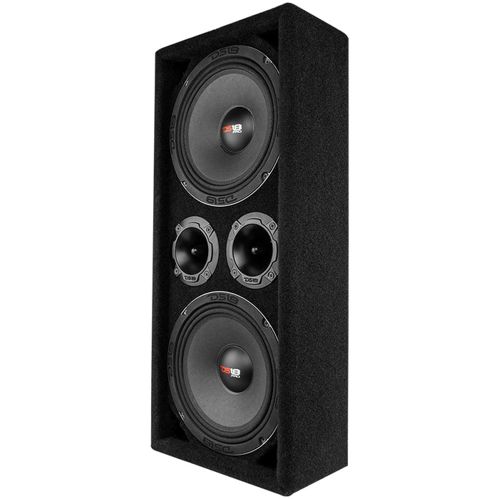 DS18 ENS-PRO-CHX82A.LD Dual 8" Loaded Ported Voceteo Box ( 2 x PRO-X8M and 2 x PRO-TWX2)