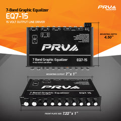 PRV Audio EQ7-15 7 Band Car Audio Equalizer