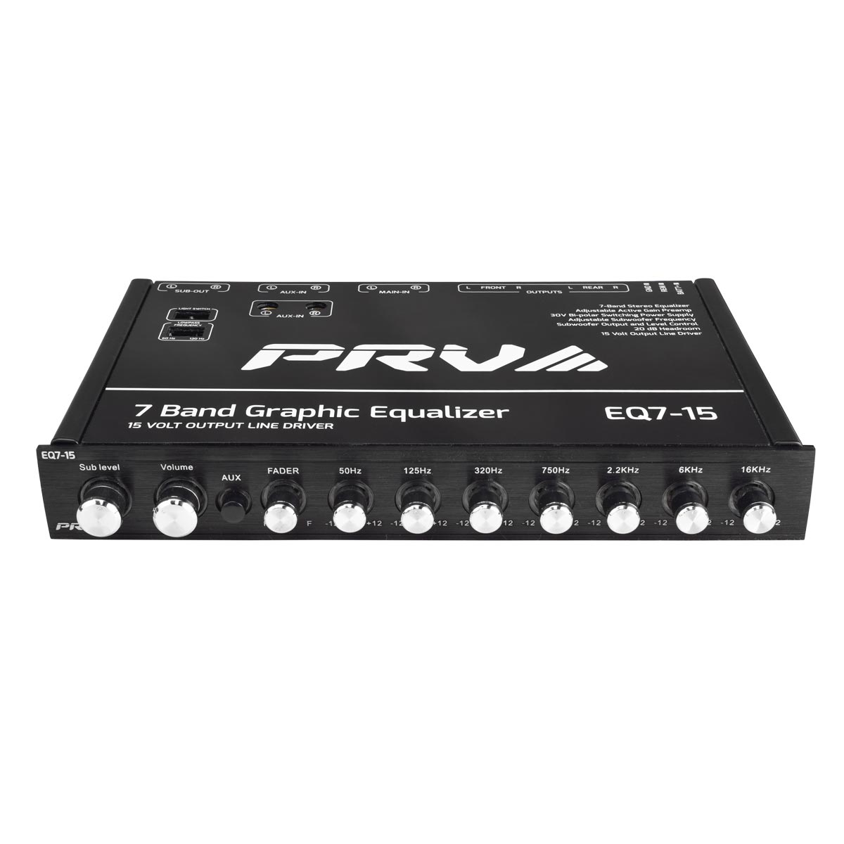 PRV Audio EQ7-15 7 Band Car Audio Equalizer