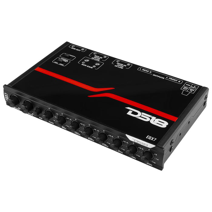 DS18 EQX7 High Volt 7-Band Equalizer with High Level Input and Auto Turn On