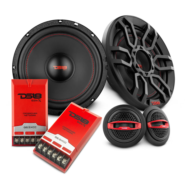 DS18 G6.5XC G6.5XC GEN-X 6.5" 2-Way Component Set Speaker System 150 Watts 4-Ohm