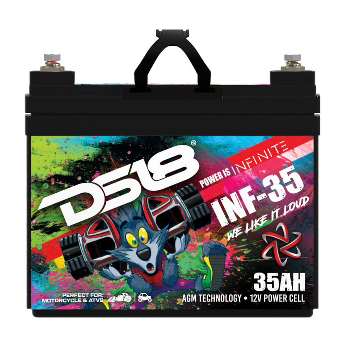 DS18 INF-35AH INF-35AH INFINITE 35 AH 1250 Watts AGM Power Cell 12 Volt Battery