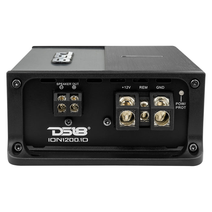 DS18 ION1200.1D ION Compact Full Range 1 Channel Amplifier 1200 Watts RMS @ 1-Ohm