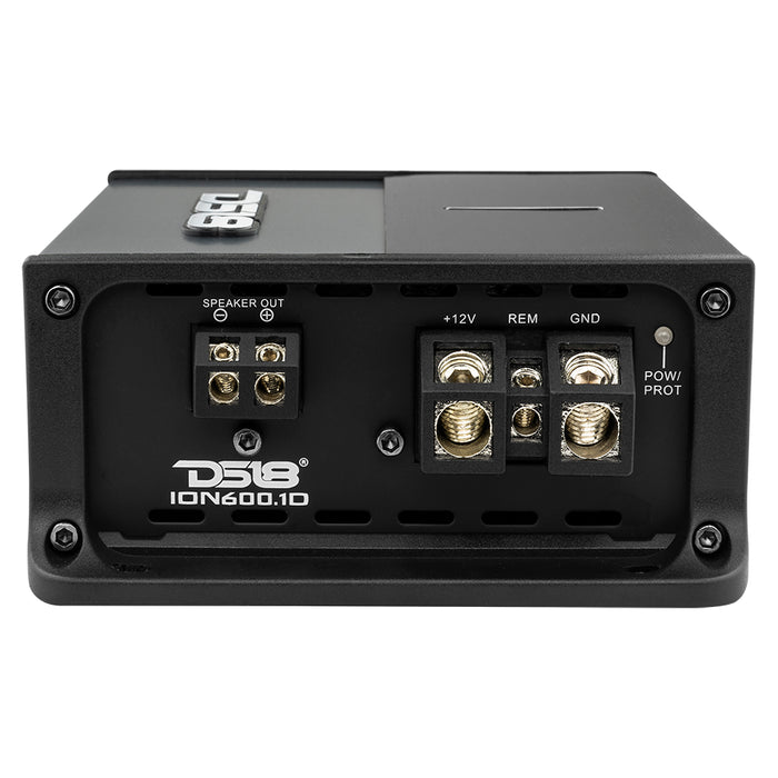 DS18 ION600.1D ION Compact Full Range 1 Channel Amplifier 600 Watts RMS @ 1-Ohm