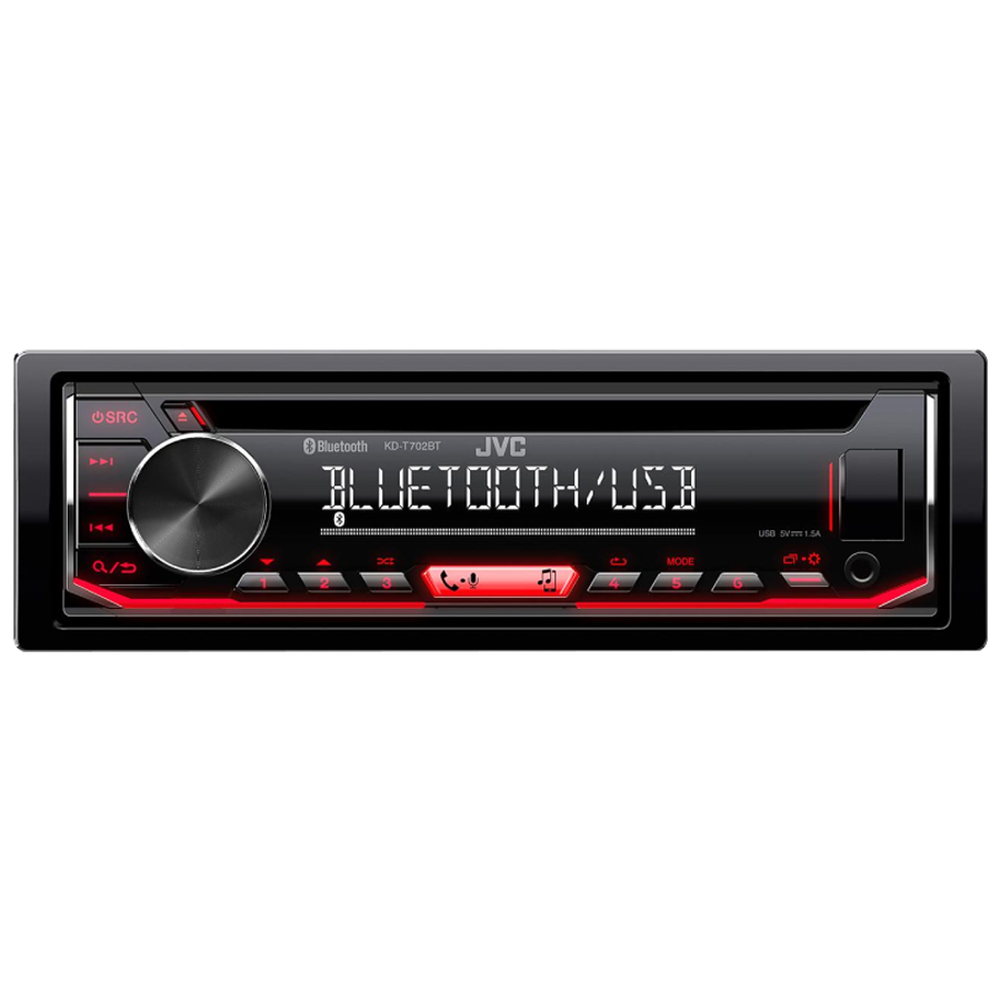JVC KD-T720BT 1-DIN CD Receiver with Bluetooth(R) Wireless Technology and USB/AUX Input
