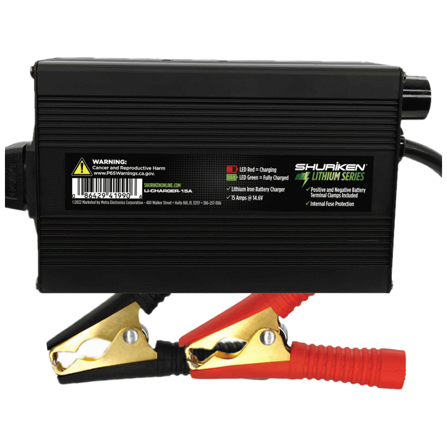 Shuriken LI-CHARGER-15A 15 AMP Lithium Battery Charger