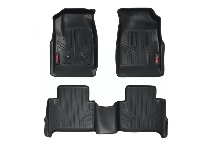 Rough Country M-21513 Floor Mats FR & RR | Crew | Chevy/GMC Canyon/Colorado 2WD/4WD (2015-2022)