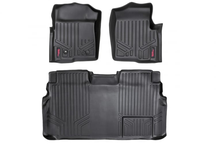 Rough Country M-50912 Floor Mats FR & RR | 1 Ret Hook | Ford F-150 2WD/4WD (2009-2012)