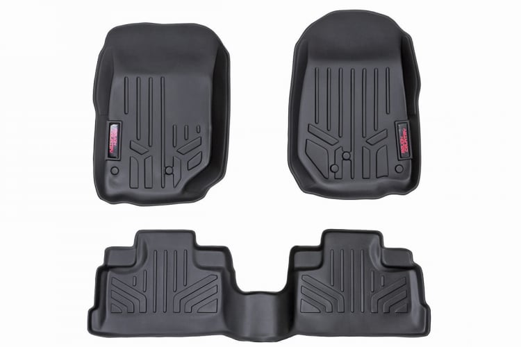 Rough Country M-60712 Floor Mats FR & RR | 4 Door | Jeep Wrangler Unlimited 2WD/4WD (2007-2013)