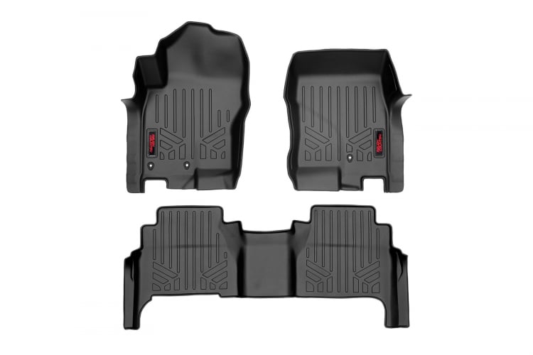 Rough Country M-80513 Floor Mats FR & RR | Crew Cab | Nissan Frontier 2WD/4WD (2008-2021)