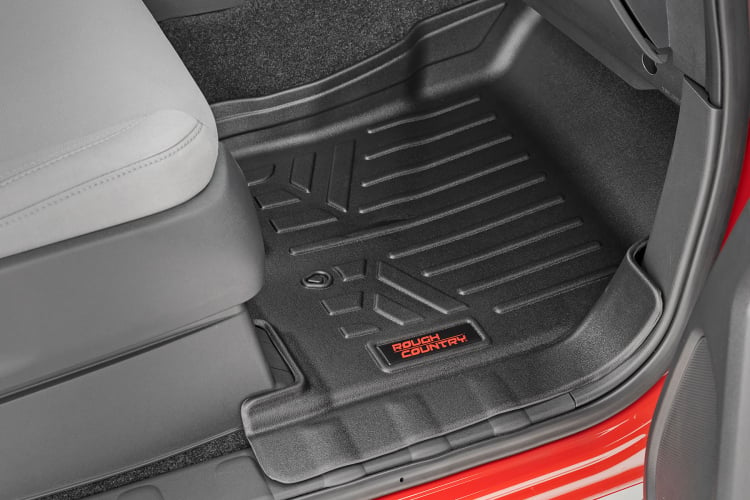 Rough Country M-80513 Floor Mats FR & RR | Crew Cab | Nissan Frontier 2WD/4WD (2008-2021)