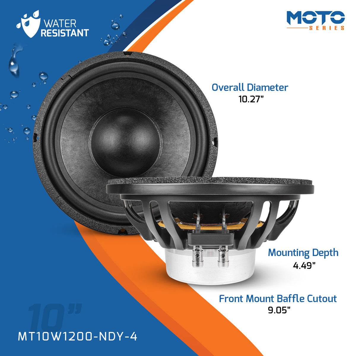 PRV Audio MT10W1200-NDY-4 10" Pro Audio Low Frequency Woofer