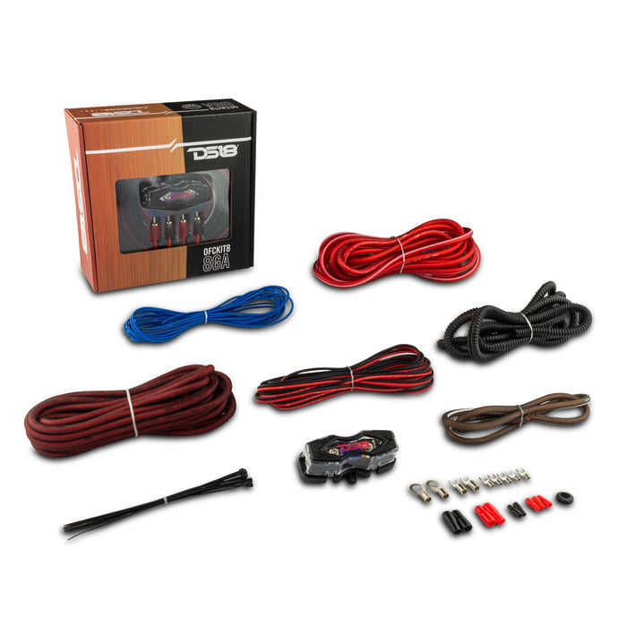 DS18 OFCKIT8 8-GA OFC 100% Copper Amplifier Installation Kit