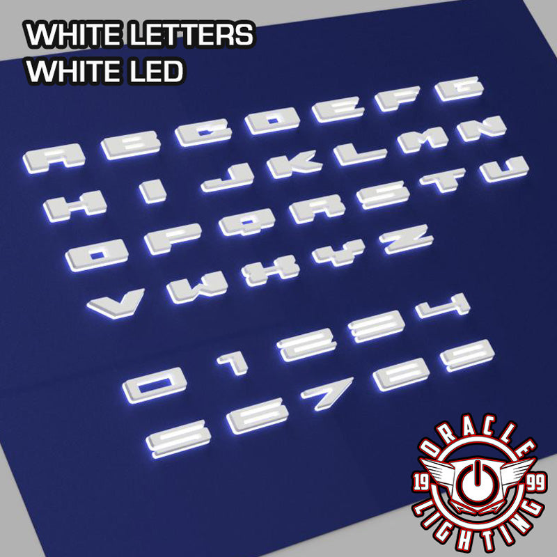 Oracle Lighting 3140-I-001 - Universal Illuminated LED Letter Badges - White LED - Individual - Matte White I