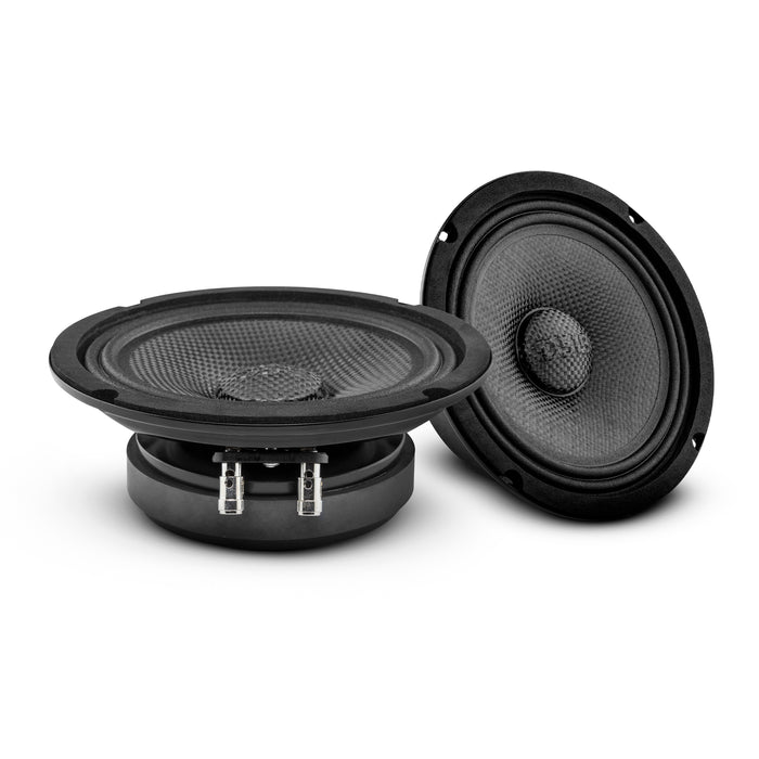 DS18 PRO-CF6.4SL PRO 6.5" Shallow Carbon Fiber Water resistant Cone Mid-Bass Loudspeaker 250 Watts Rms 4-Ohm