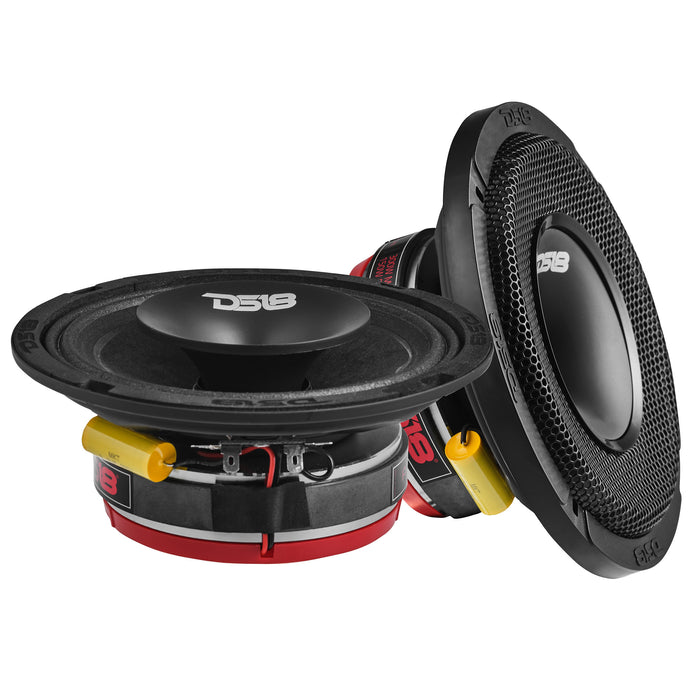 DS18 PRO-HY6.4MSL PRO 6.5" Shallow Coaxial Hybrid Mid-Range Loudspeaker with Built-in Driver 150 Watts Rms 4-Ohm