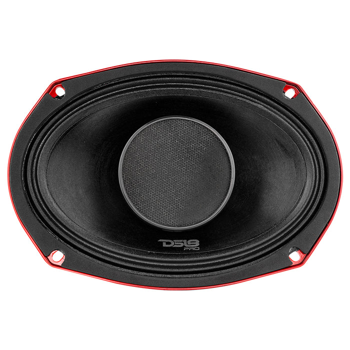 DS18 PRO-HY69.4B PRO 6x9" Water Resistant Hybrid Mid-Range Loudspeaker with Built-in Driver 250 Watts Rms 4-Ohm