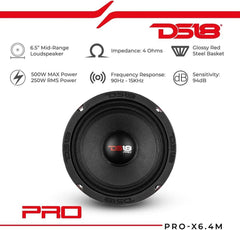 4 x DS18 PRO-X6M 6 1/2 " Midrange Loudspeaker 8ohm 900 Watts Pro audio New