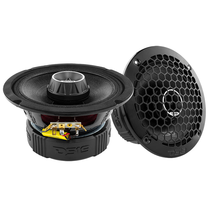 DS18 PRO-ZT6 PRO-ZT 6.5" Coaxial Mid-Range Loudspeaker with Water Resistant Cone Built-in Bullet Tweeter and Grill 225 Watts Rms 4-Ohm