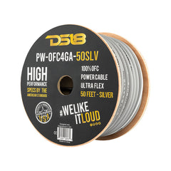 DS18 PW-OFC4GA-50BK 4-GA 100% OFC Ground, Power Cable, 50 Feet