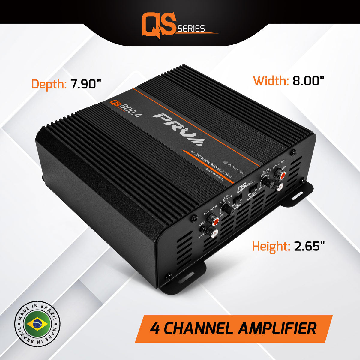 PRV Audio QS800.4 2 Ohm 4 Channel Full Range Amplifier