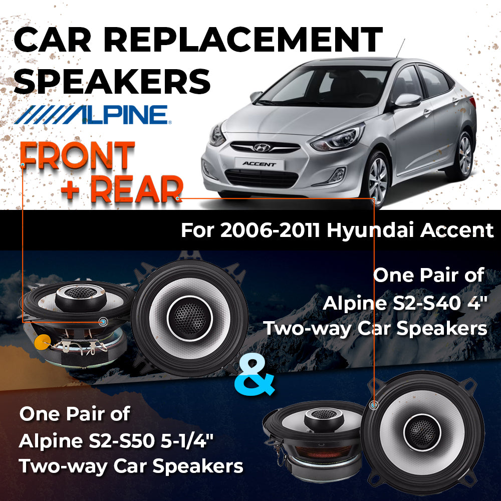 Car Speaker Replacement fits 2006-2011 for Hyundai Accent