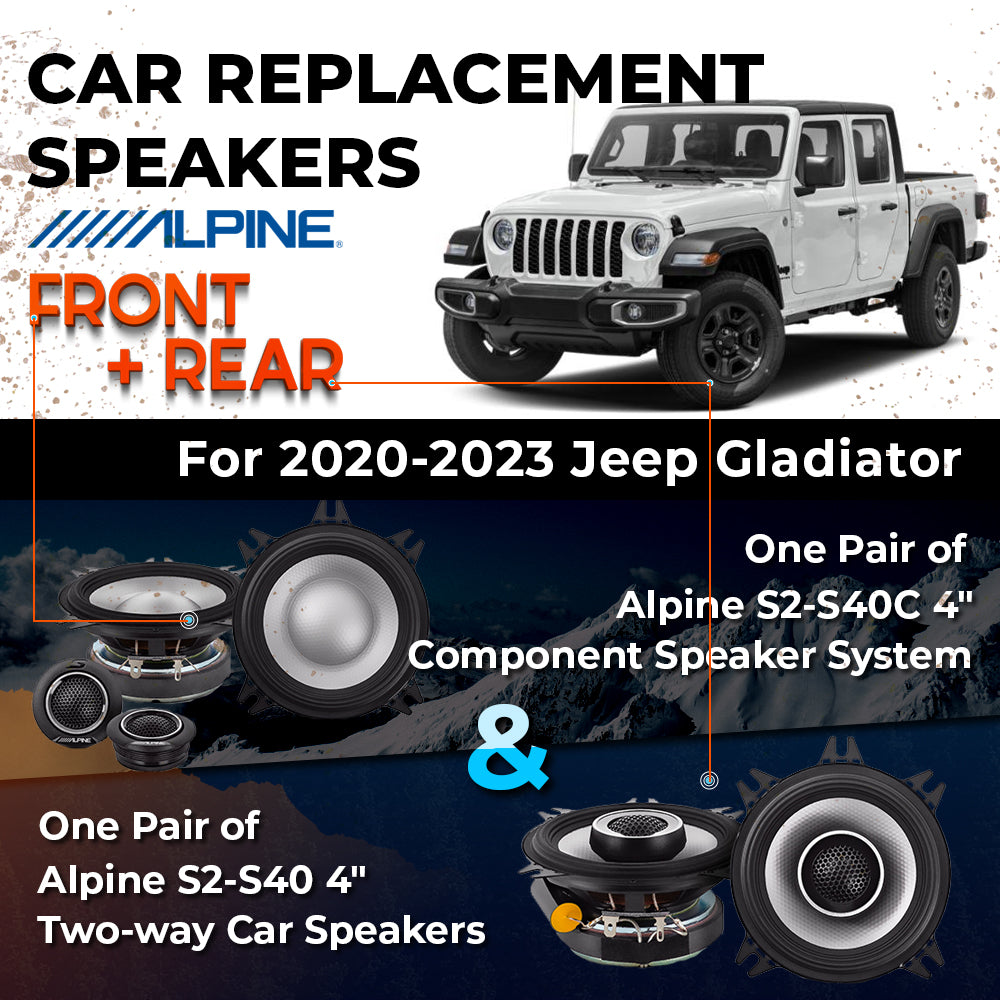 Car Speaker Replacement fits 2020-2023 for Jeep Gladiator