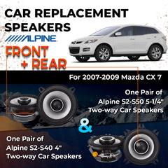 Car Speaker Replacement fits 2007-2009 for Mazda CX-7