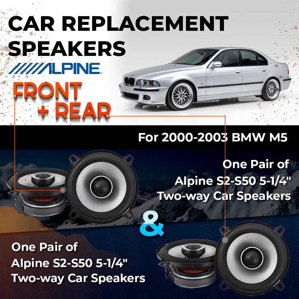 Car Speaker Replacement fits 2000-2003 for BMW M5