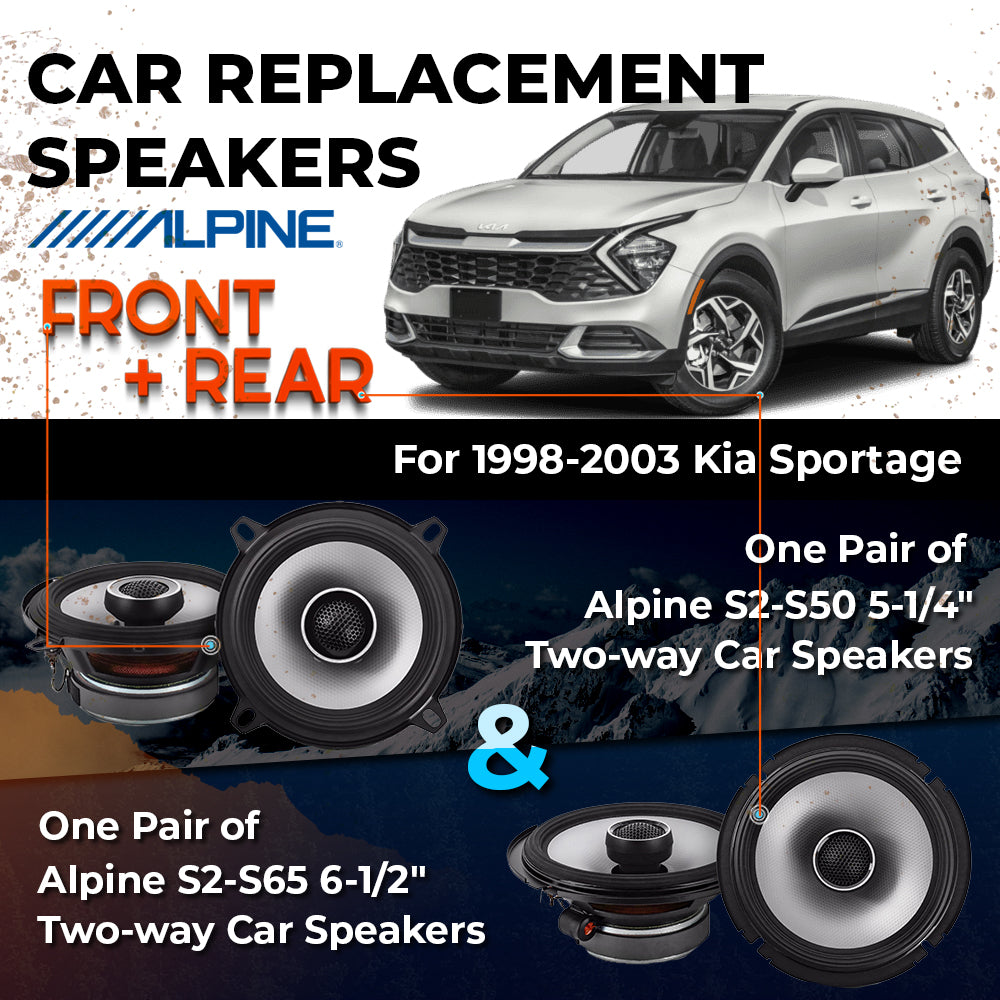 Car Speaker Replacement fits 1998-2003 for Kia Sportage