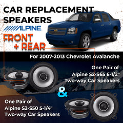 Car Speaker Replacement fits 2007-2013 for Chevrolet Avalanche