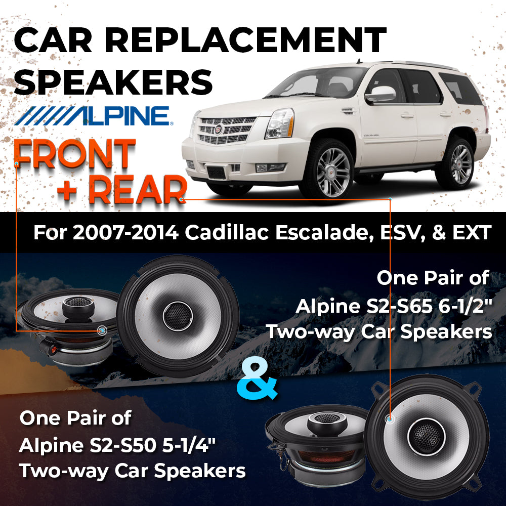 Car Speaker Replacement fits 2007-2014 for Cadillac Escalade, Escalade ESV, Escalade EXT