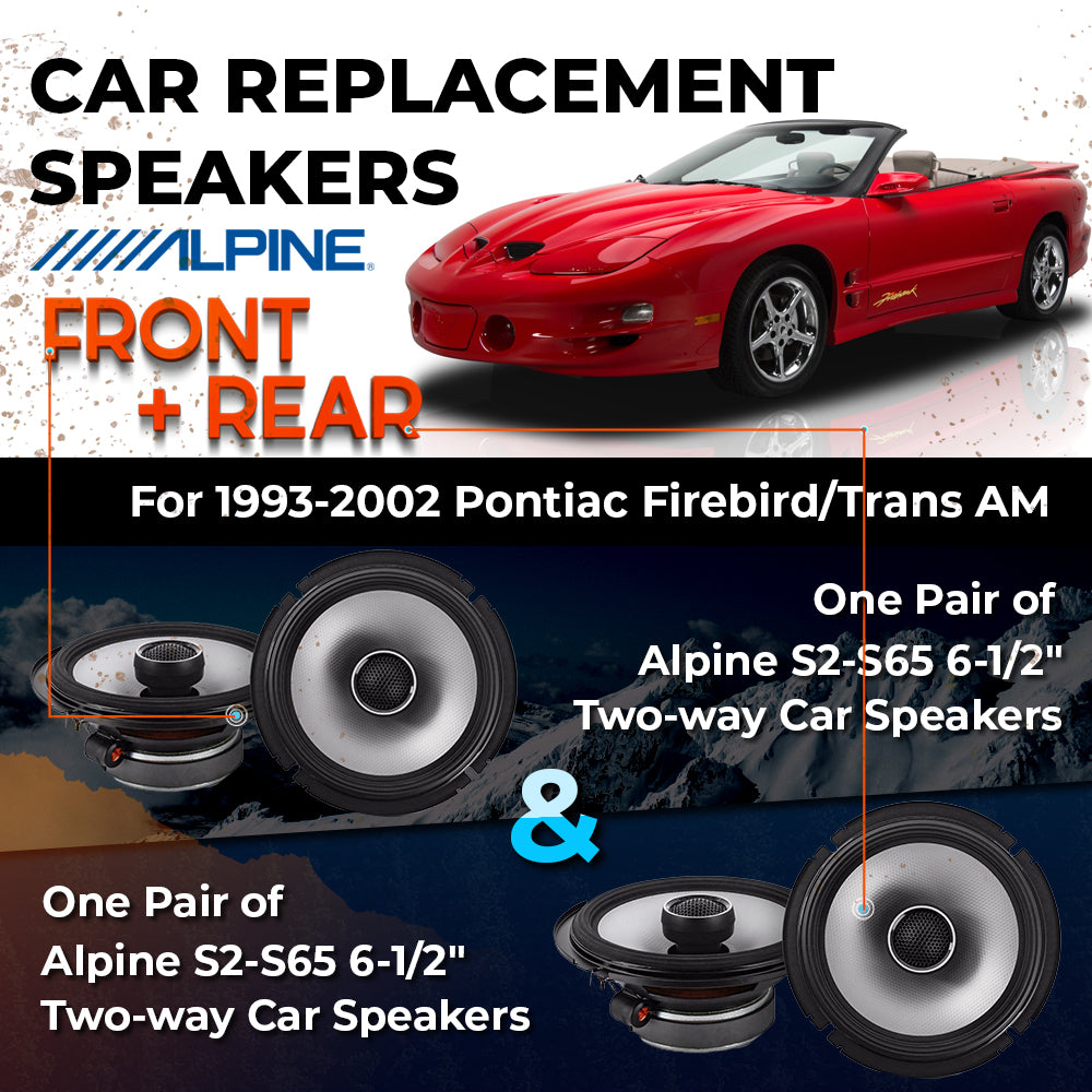 Car Speaker Replacement fits 1993-2002 for Pontiac Firebird/Trans AM