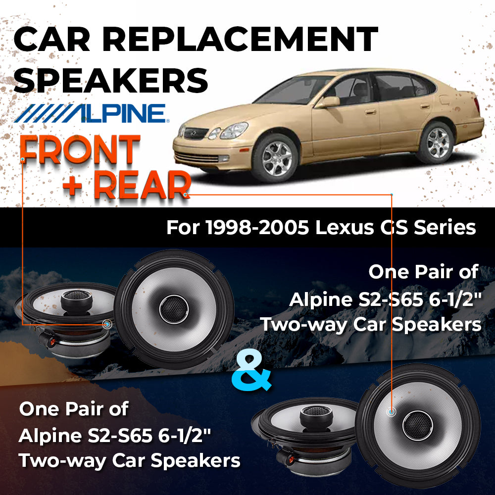 Car Speaker Replacement fits 1998-2005 for Lexus GS Series