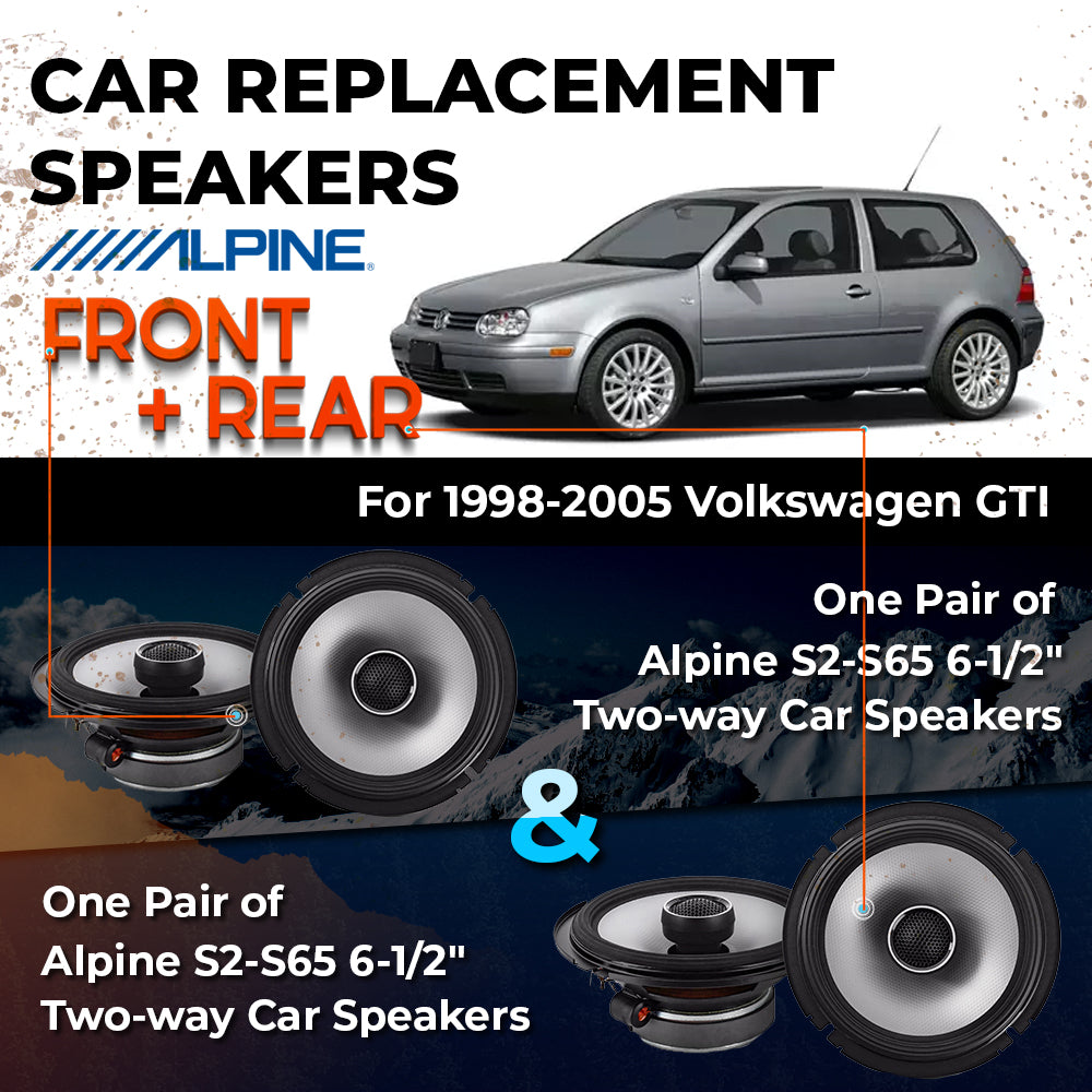 Car Speaker Replacement fits 1998-2005 for Volkswagen GTI