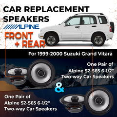 Car Speaker Replacement fits 1999-2000 for Suzuki Grand Vitara