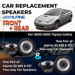 Car Speaker Replacement fits 2000-2005 for Toyota Celica