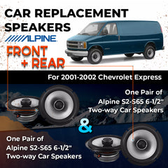 Car Speaker Replacement fits 2001-2002 for Chevrolet Express