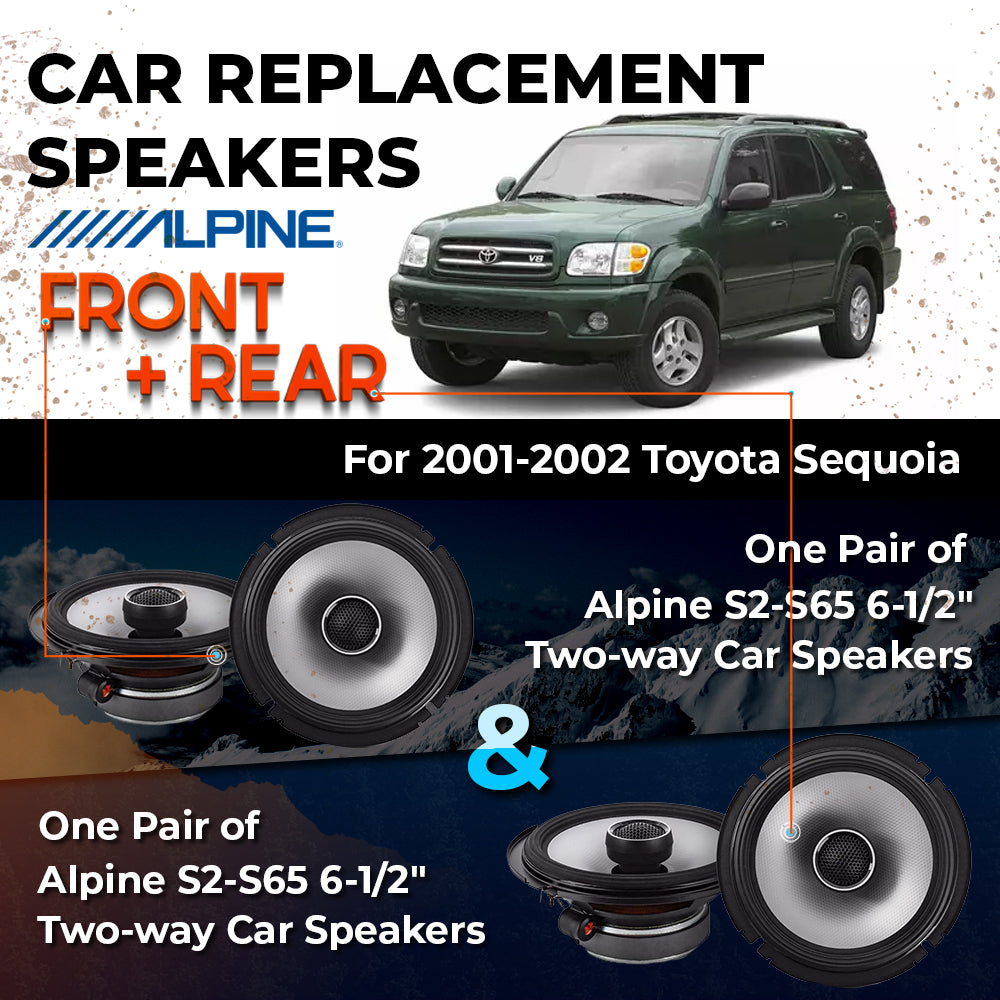 Car Speaker Replacement fits 2001-2002 for Toyota Sequoia