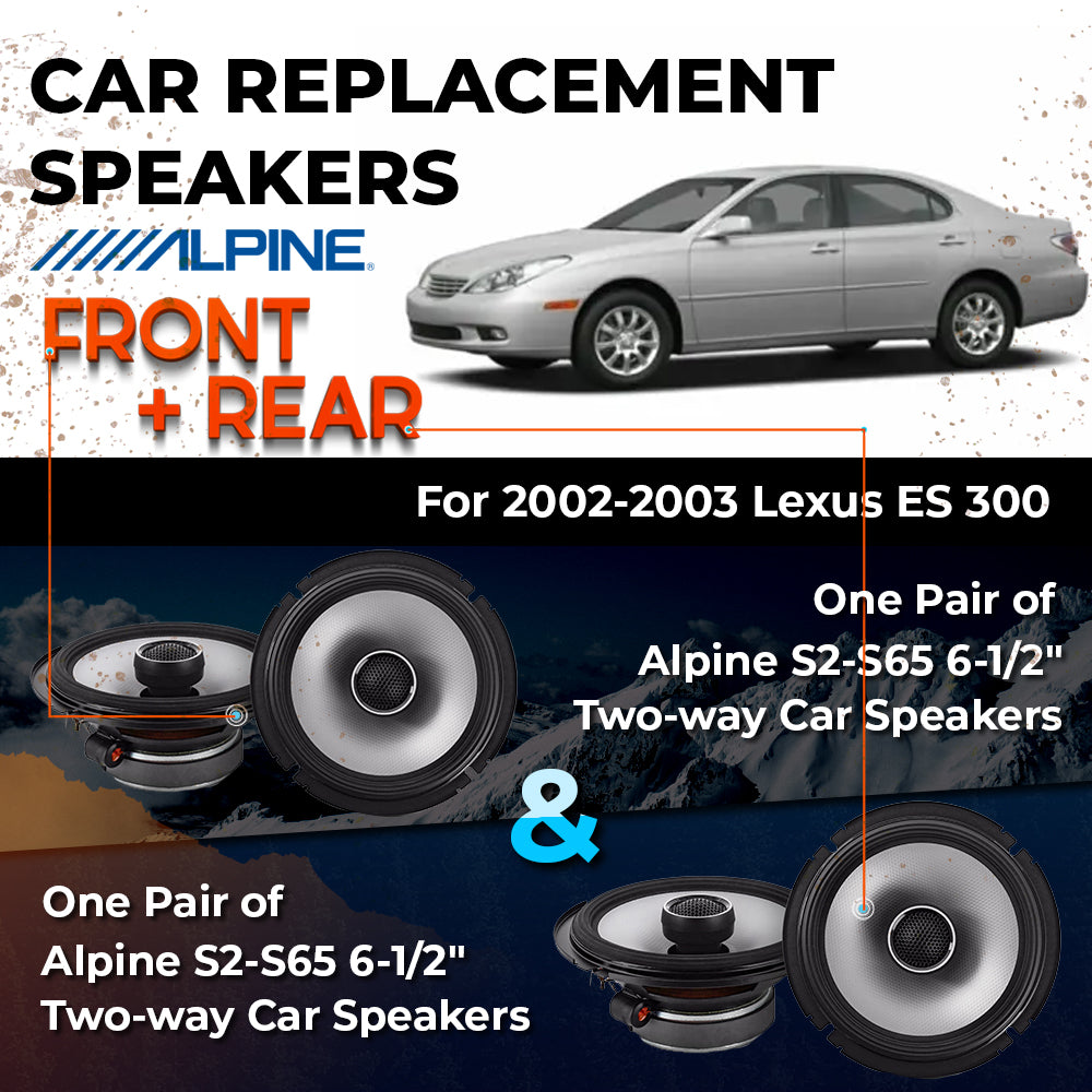 Car Speaker Replacement fits 2002-2003 for Lexus ES 300