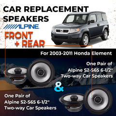 Car Speaker Replacement fits 2003-2011 for Honda Element