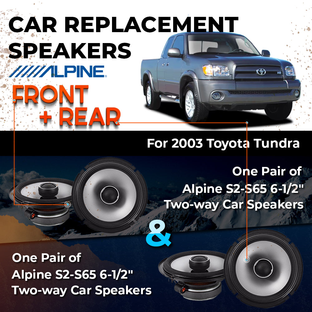 Car Speaker Replacement fits 2003 for Toyota Tundra  crew cab